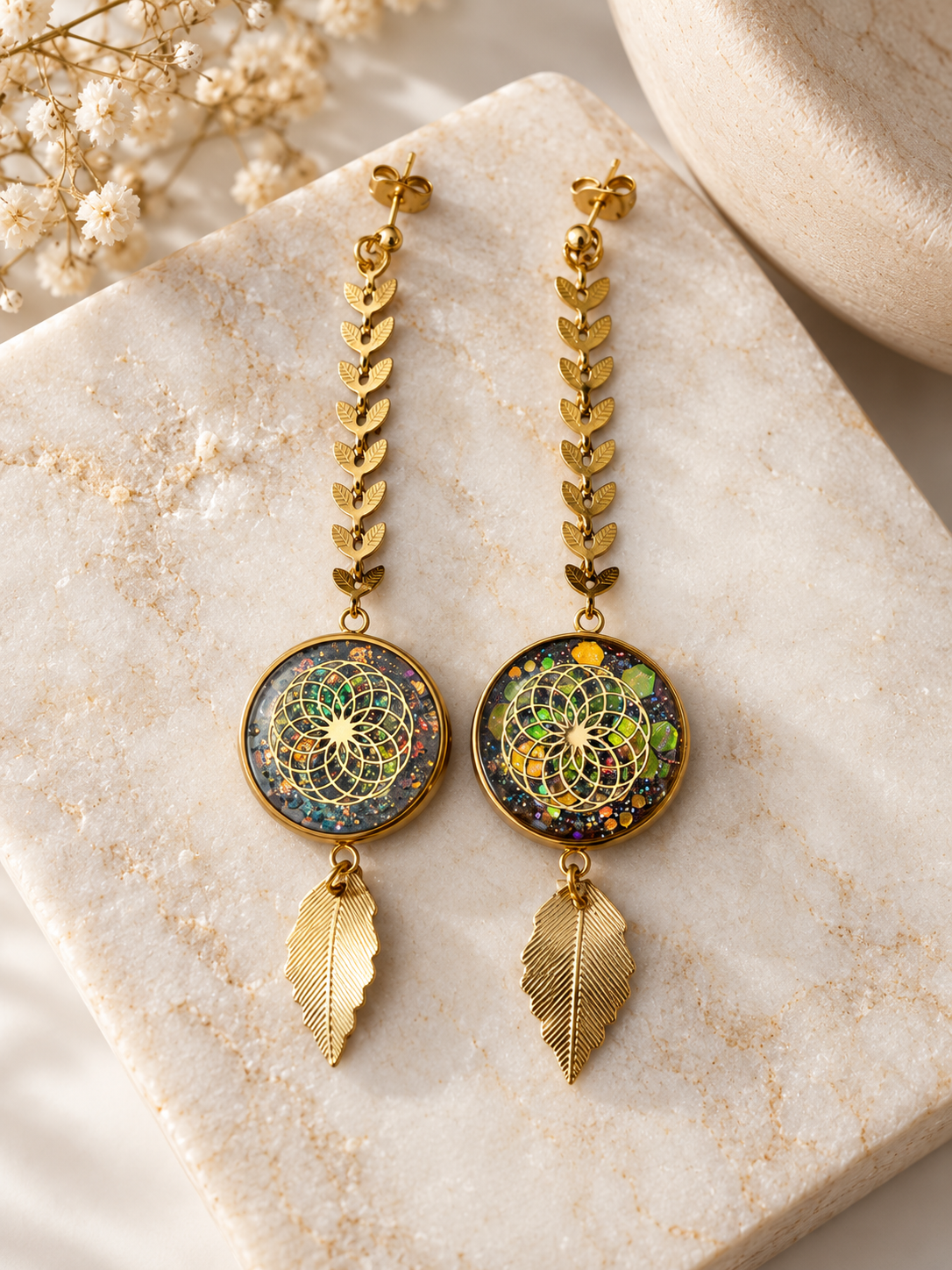 Laurel Orgonite Earrings