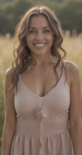 Load image into Gallery viewer, Bolo tie - 'Iris' orgonite necklace
