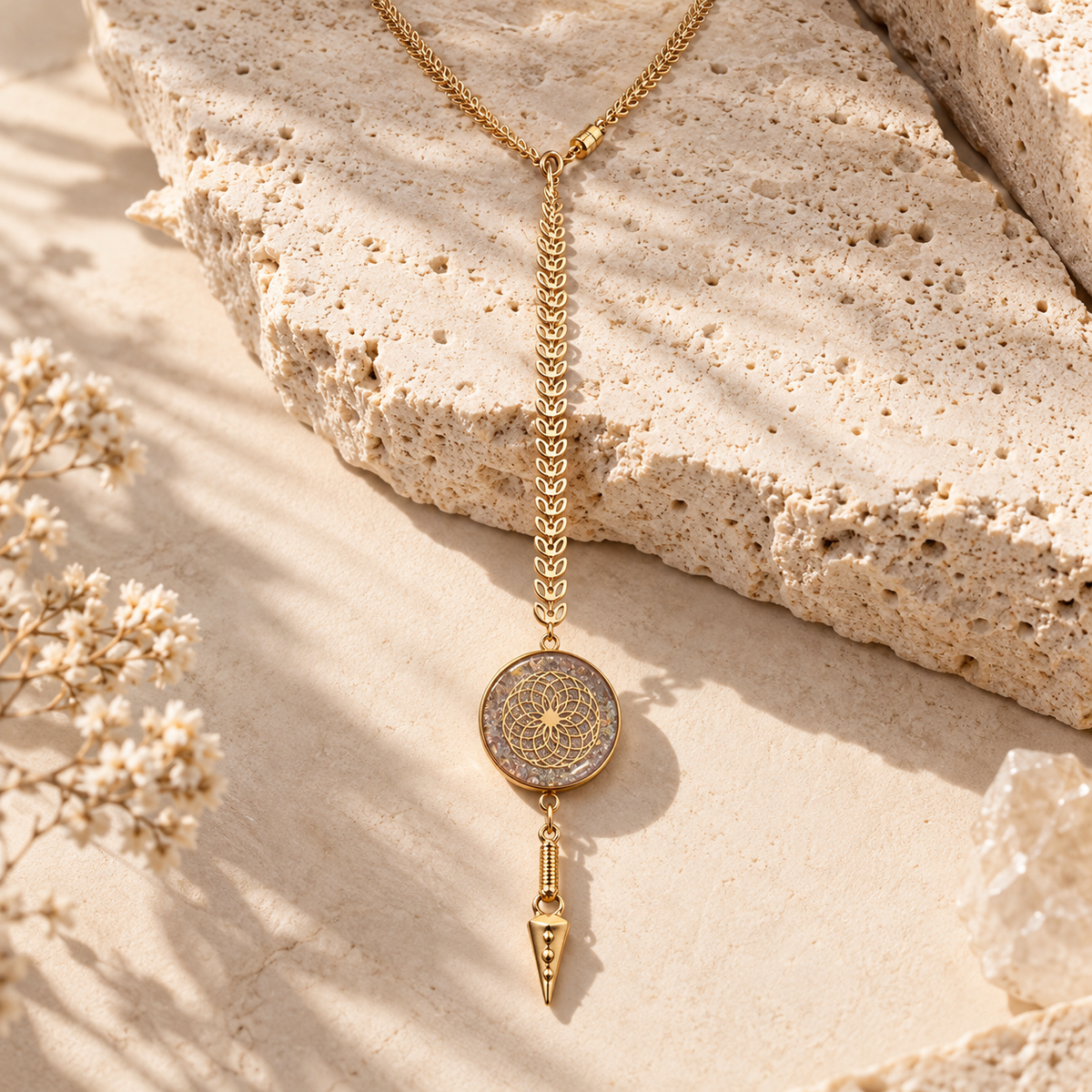 Daphne Orgonite Lariat Necklace