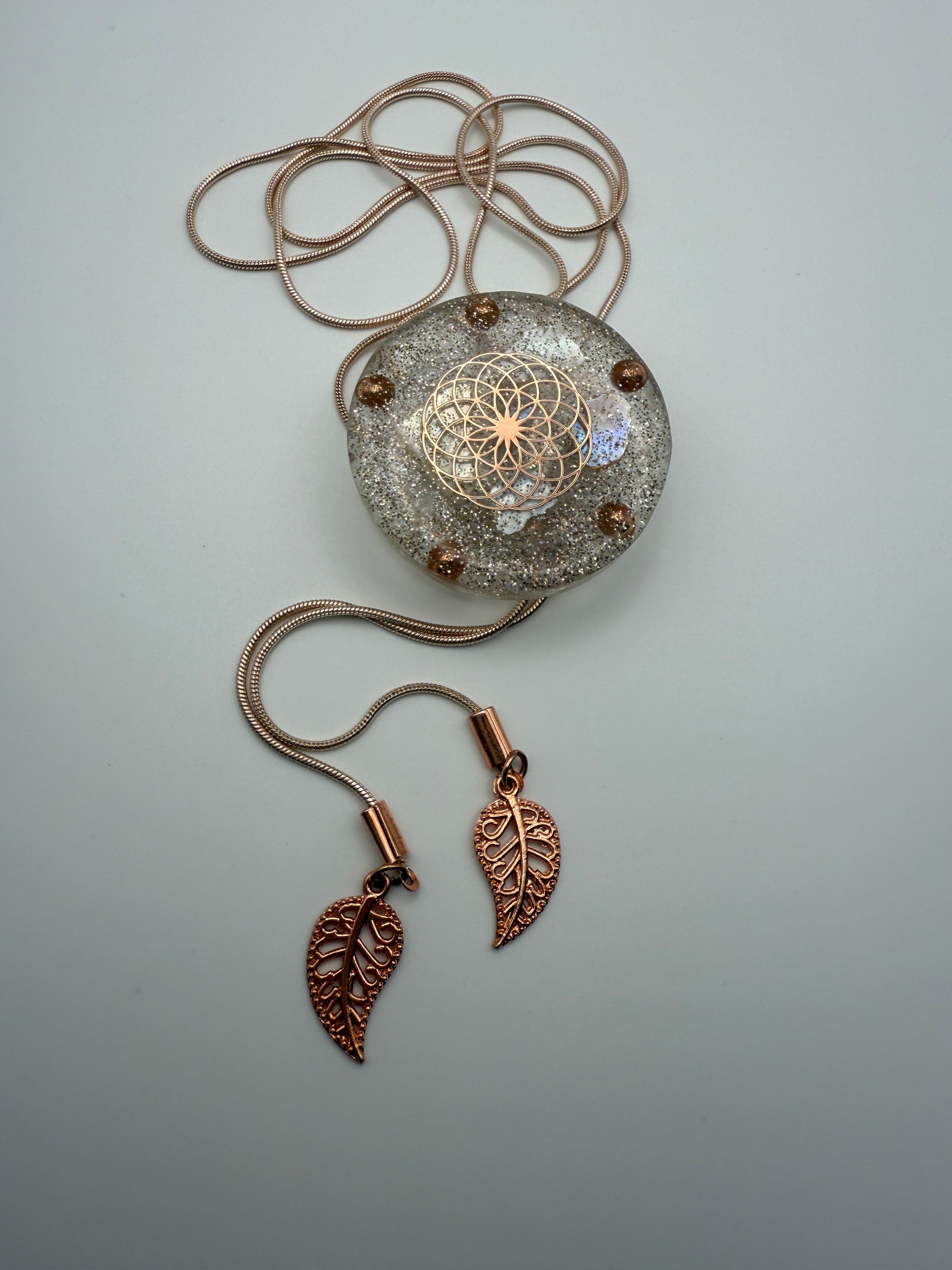 Bolo tie - 'Iris' orgonite necklace