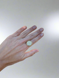 Load image into Gallery viewer, Flow Orgonite ring- small- Flower of Life
