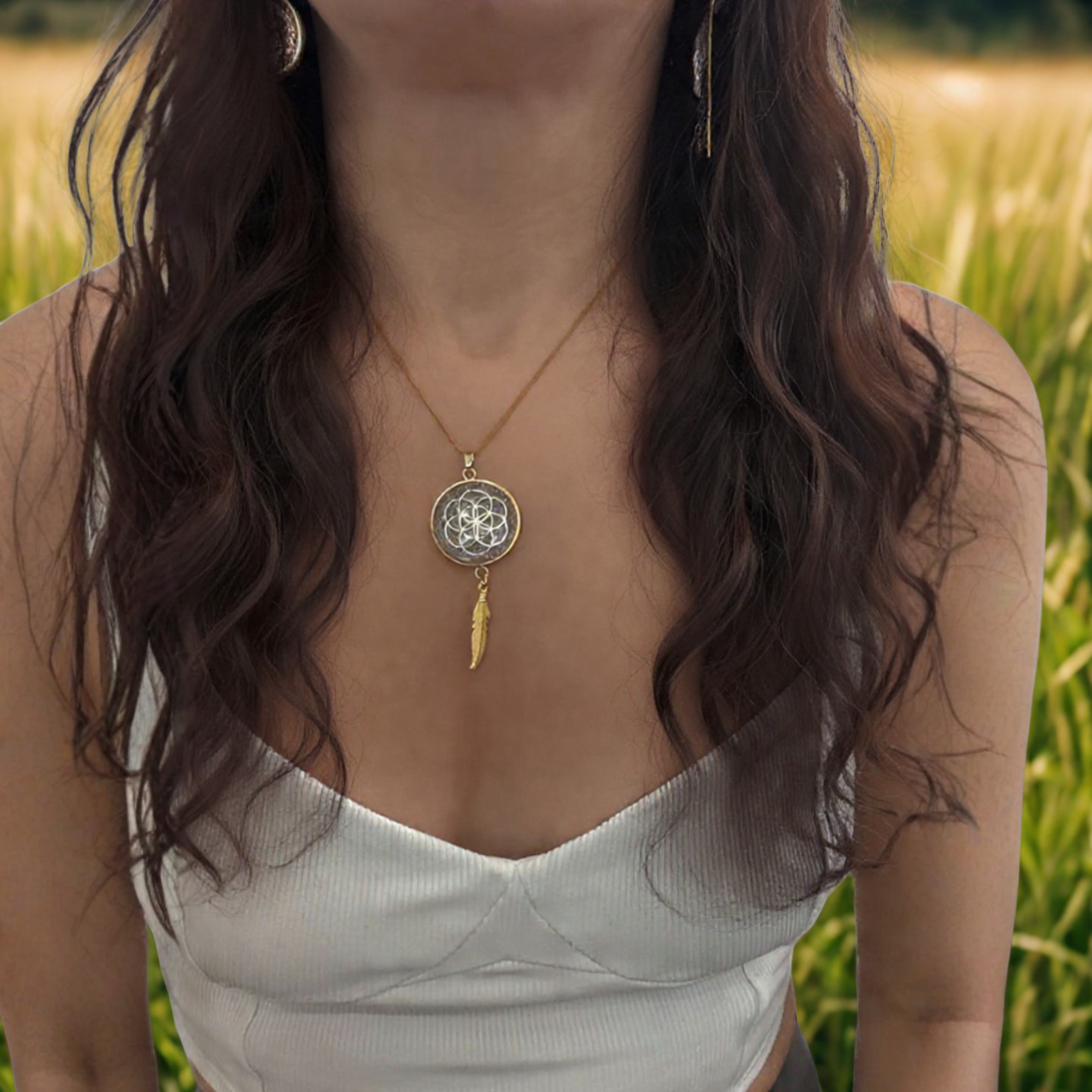 Dream Catcher Orgonite Necklace - Small